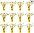 12 Pack Metallic Foil Spray Centerpiece Star Table Decoration Burst Table Centerpieces for Birthday Wedding Anniversary Graduation Holiday Party Supplies Decor, Gold