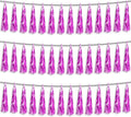 3P Fuchsia Foil Fringe Metallic Tassel Streamers Banner Tassel Garland for Parade Floats, Bachelorette, Wedding, Birthday, Halloween, Christmas, Bridal/Baby Shower Party Decorations