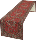 Vintage Boho Red Table Runner,Elegant Mid Century for Home Farmhouse Kitchen Table Dining Coffee Room Garden Party Wedding Decor 13x108in