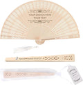 30 PCS Custom Fans Personalized Folding Fans for Line Dancing Wooden Hand Fan Wedding Favors Gift for Guests Personalized Fans for Events