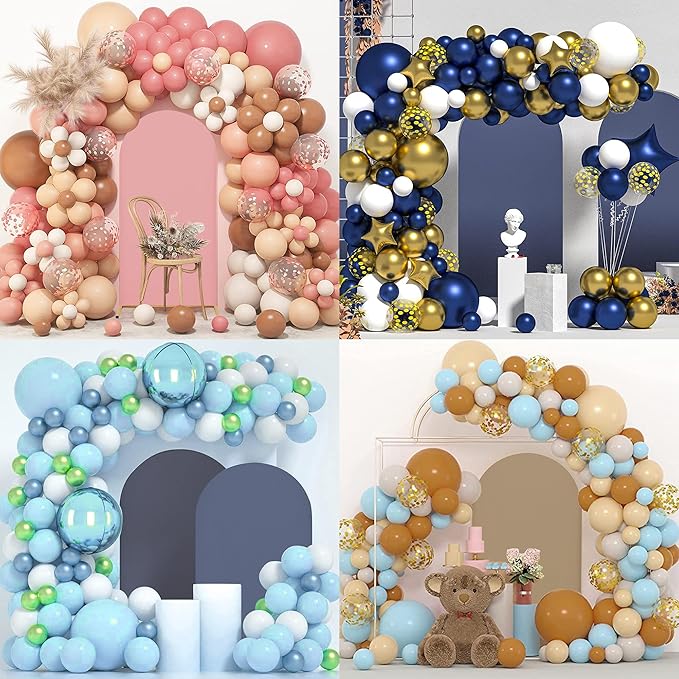 6.6FT Wedding Arch Covers Arch Backdrop Cover Arch Stand Covers Set Arch Cover Spandex Fabric Stretchy Backdrop for Wedding Birthday Party Decoration Baby Shower (Sky Blue)