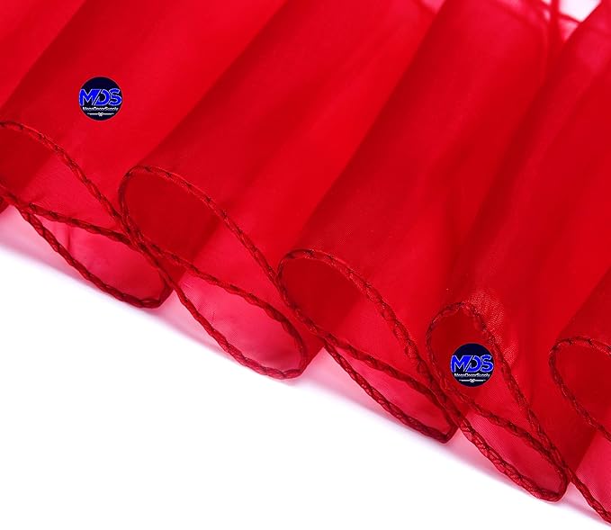 MDS Pack of 50 PCS Organza Chair Sashes Wider Dining Chair Bows Ribbon Tie Back for Wedding Party Birthday Bridal Shower Reception Event Banquet Home Chair Cover Decoration - Maroon