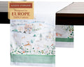 Maison d' Hermine Table Runner 100% Cotton Double Layer Table Runners 72 inches Long for Thanksgiving Christmas Decorations Home Kitchen Dining Party Wedding (Snowy World, 14.5" x 72")