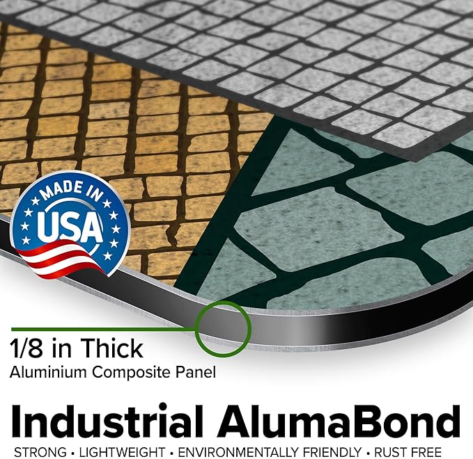 Custom Sign, Custom Street Sign, 11 Font Colors, 13 Font Styles, 4 Hole Options, 22 Sizes, 36x48 Inches, Rust Free DiBound, Fade Resistant, Made in USA by My Sign Center (Fauxsaic 2)