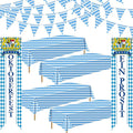 Oktoberfests Decorations Kit,German Party Supplies,Oktoberfests Flag Banner,Tablecloth Decoration Beers Festival Party Accessories