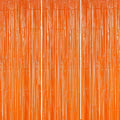 3 Pack Foil Fringe Backdrop - Orange Shiny Tinsel Curtains for Party Decoration/Photo Booth Props - 3.3x8.2 FT Metallic Foil Backdrop for Birthday, Wedding, Graduation, Christmas.