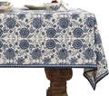 patdrea Designer Vintage Blue Rectangle Tablecloth,Linen Anti-Wrinkle Paisley Pattern Farmhouse Table Cloth,Decor Table Cover Cloth for Kitchen Dining,Christmas,Thanksgiving,55"x79"-Lantang a