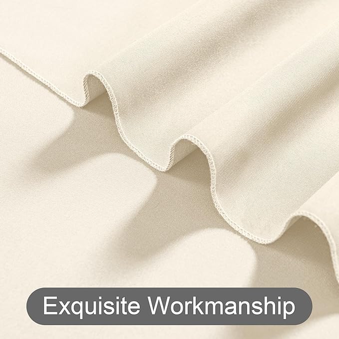 DWCN 10x10 FT Backdrop Curtains for Parties, Photography Backdrop Drapes with Rod Pockets for Wedding Decorations Stage Birthday Family Gatherings, 2 Panels 5ft x 10ft, Champagne