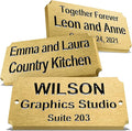 Personalized Name Plates, Deep Engraved Plaque, Brass Trophy Plates Engraved, Custom Name Plate with Adhesive Backing or Screws, 3" W x 1.2" H