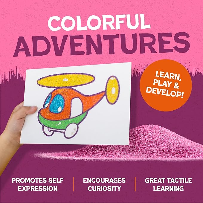 Hygloss Colored Sand for Crafts – 3 lb Bottle, Magenta – Vibrant Colorful Fine Sensory Play Sand Art Kits for Kids – Classroom Activities for Children 3 4 5 6 7 8 9 10 11 12 – Safe for Ages 3+
