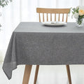 maxmill Rectangular Tablecloth Linen Texture Stain Proof Waterproof Wrinkle Free Spillproof Washable Fabric Table Cloth Farmhouse Tablecloths for Dining Room Party Holiday, 60 x 140 Inch, Dark Grey