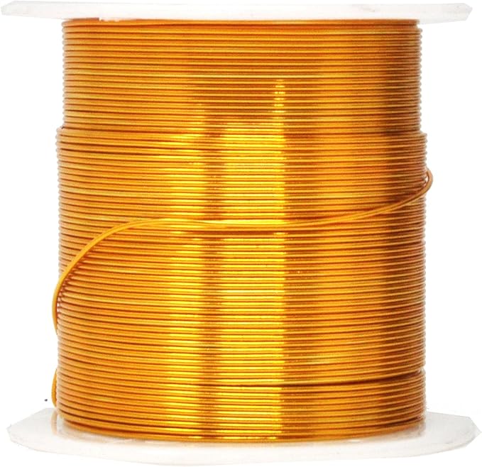 Mandala Crafts 22 Gauge Anodized Aluminum Craft Wire for Jewelry Making - 450 FT Colored Flexible Silver Copper Gold True Blue Purple Pink Wire - Bendable for Bonsai Armature Crafting Sculpting