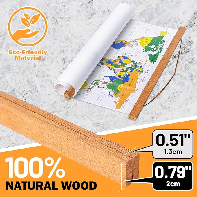 27x40 Poster Frame, Magnetic Wood Wooden Poster Hanger Frame Frames for Photo Picture Canvas Artwork Wall Hanging (1 Pack, 27")