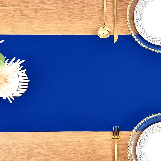 Farmhouse Blue Table Runner Small Short Table Runners 36 Inches Coffee Table Runner for Dresser Living Room Bedroom Holiday Party Banquet 12X36 Inch