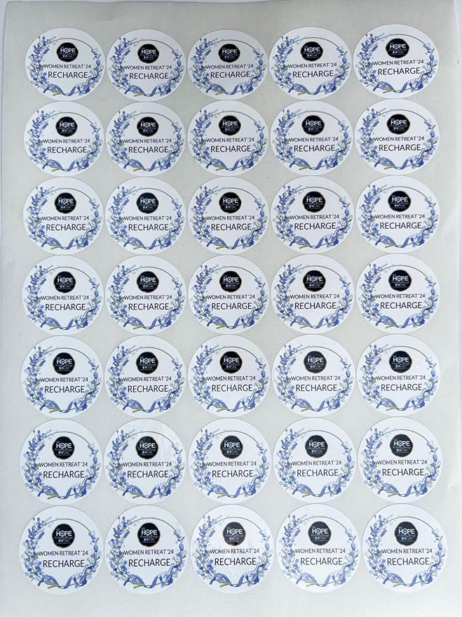Custom Stickers for Weddings, Birthdays & Businesses - Personalized Labels with Your Logo - Waterproof, Fade and Heat Resistant - Pack of 100-1000 (Wreath Q, 1.5 Inch)