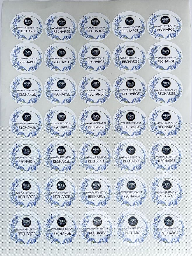 Custom Stickers for Weddings, Birthdays & Businesses - Personalized Labels with Your Logo - Waterproof, Fade and Heat Resistant - Pack of 100-1000 (Wreath S, 3.5 Inch)