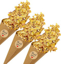 PATIKIL Dried Flower Confetti Cones, 30Pcs Paper Tapers Cone Holder with Dried Rose Petals / Sticker for Wedding Party Engagement Birthday DIY Decoration, Light Yellow/Pink