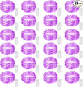 24 Pack LED Fairy Lights Battery Operated 7Ft 20Led Mini String Lights Waterproof Christmas for Mason Jars Bedroom DIY Party Wedding Christmas Decor Purple