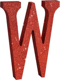 TONIFUL 8 Inch Red Glitter Letter W Table Centerpiece A-Z Red Birthday Party Decorations,Red Alphabet W for Birthday,Chrismas,Graduation,Bridal Shower,Wedding,Anniversary Party Supplies