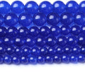 Mysterious Blue Chalcedony Stone Beads Gemstone Round Crystal Energy Jade Beads Stone Beads for Jewelry Making DIY Bracelet Necklace Jewelry Making 1 Strand 15.5inch 35PCS 10MM