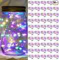 50 Pack Fairy Lights 7Ft 20 LED Twinkle String Lights 3 Modes Battery Operated Waterproof Firefly Starry for Mason Jar Party Wedding Christmas Valentines Day Table Centerpieces,Rainbow