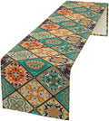 Boho Floral Table Runner,Vintage Bohemian Style Table Runner for Kitchen Dining Table Home Party Decoration 13x120 Inch