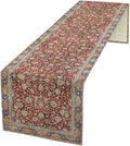 Boho Bohemia Style Table Runner, Vintage Red Blue Retro Flower Rustic Country Style Floral Print Pattern for Home Kitchen Table Decor Dining Coffee Room Garden Party Decor 13x90in