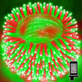 LAMPHOME 33ft Christmas Decorative Mini Lights, 100 LED Transparent Wire Fairy Starry String Lights Plug in, 16 Lighting Modes, for Indoor Outdoor Xmas Tree Wedding Party Decoration (Red+Green)