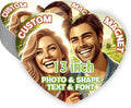 KETABAO – 13" Create Your Own Custom Refrigerator and Car Heart Photo Magnets - Personalized Decorative Magnetic Frames