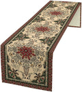 Vintage Paisley Bohemian Table Runner Beige Red Rustic Farmhouse Home Kitchen Table Dining Coffee Room Garden Party Wedding Decor 13x36in