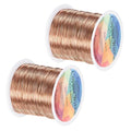 2-Rolls 0.4mm Jewelry Wire, 26 Gauge 328FT Craft Wire Copper Beading Wire for Jewelry Making/Planting/Weaving/DIY Crafting, Soft Metal Wires [100M, Copper Tone]