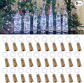 Wine Bottle Lights with Cork, 20 LEDs 6.6 Feet Silver Wire Cork Bottle Lights,Fairy Mini String Lights,for DIY Christmas,Party,Decor,Wedding Listing (30 Pack, Cool White)