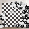 12PCS Black White Shimmer Wall Backdrop, Square Sequin Photo Backdrops Panel, Glitter Wall Background for Birthdays, Weddings, Christmas, Engagements, Disco Bachelorette Party Decor (3FTx4FT)