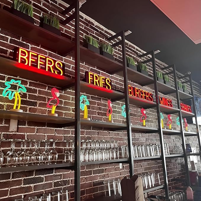 SpellBrite BEER Sign | Beer-Related Sign with Neon Look, White LED Light Source | 15.7" x 6.3"
