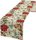 Christmas Table Runner, Seasonal Winter Xmas Holiday Kitchen Dining Table Decoration for Home Party Decor 13x108 Inch