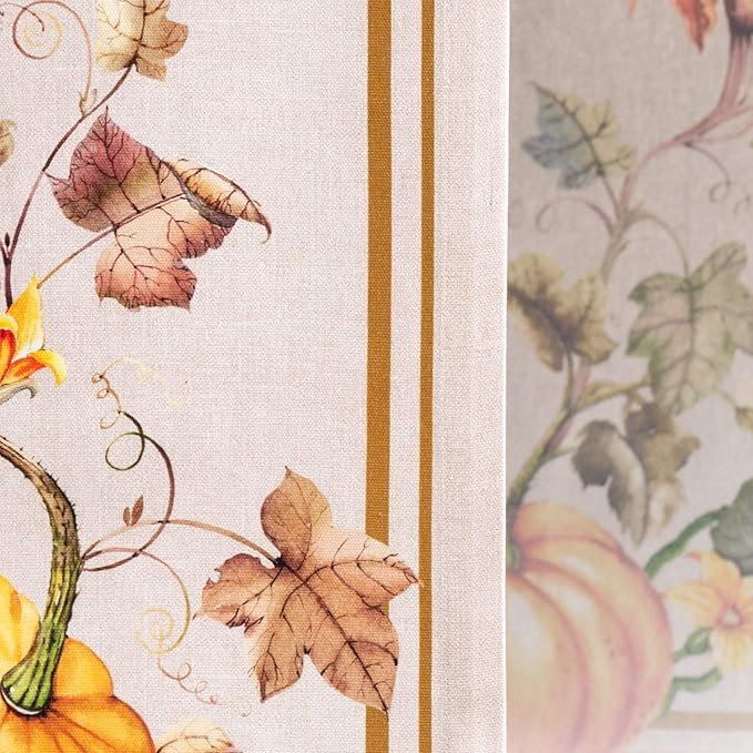 Maison d' Hermine Table Runner 100% Cotton Single Layer Table Runners 90 inches Long for Thanksgiving Christmas Decorations Home Kitchen Dining Party Wedding (Potiron, 14.5" x 90")