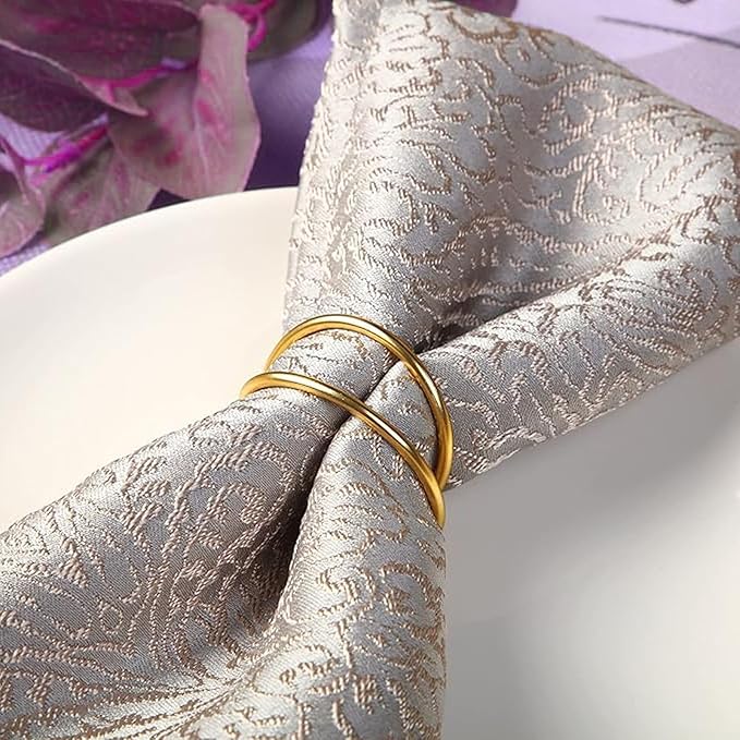 Gold Napkin Rings - 72 PCS Metal Spiral Napkin Rings(Spiral) Napkin Holders Buckles for Family Dinner, Wedding, Party,Table Decorations