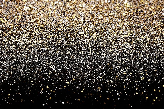 SJOLOON Black and Gold Backdrop Gold Spots Backdrop Vinyl Photography Backdrop Vintage Background for Family Birthday Party Newborn Studio Props 11547(15x10FT)
