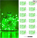 12 Pack Fairy Lights Battery Operated, 7FT 20LED Waterproof Silver Wire Christmas Lights Outdoor, Firefly Mini String for Bedroom Party Birthday Wedding Home Decor