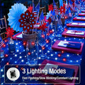 4th of July Decorations - 6 Pack Red White Blue Fairy Lights Battery Operated, 7ft 20 Led Twinkle Lights 3 Modes, Waterproof Bulk Mini String Light for Independence Day Patriotic Decorations