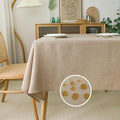 NLMUVW Linen Tablecloth for Rectangle Tables 70 Inch Burlap Textured Table Cloth Water Resistant Farmhouse Table Cover for Kitchen Dining Coffee, 54 x 70 Inch