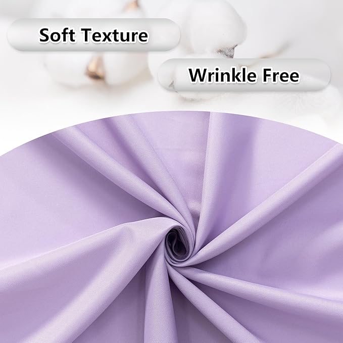 MEETSKY Lavender Backdrop Curtain for Parties Wedding Light Purple Background Curtains Backdrop Rod Pocket Drapes Fabric Decoration for Birthday Gril Party Baby Shower Photoshoot, 5ft x 7ft, 2 Panels