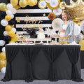 9ft Black Tulle Table Skirt for Rectangle Tables or Round Tables Tutu Table Skirt for Birthday Party Baby Shower Wedding Parties Dessert Buffet Banquet Decorations
