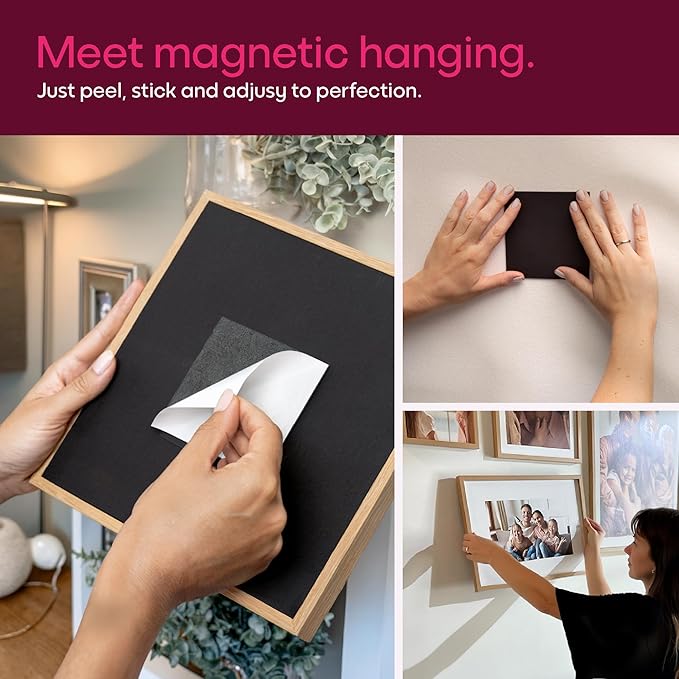 Mixtiles Official - Custom Photo Tiles - Personalized Printed Photos - Magnetic Wall Frames - Adhesive Sticker, No Nails - Various Sizes and Frames (Black, Offbeat set - set of 5)