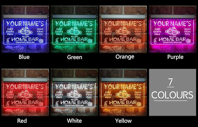 ADVPRO Personalized Your Name Custom Home Bar Beer Established Year Single Color LED Neon Sign 12 x 8.5 Inches st4s32-p11-tm-w
