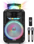Karaoke Machine with 2 Wireless Microphones, Party Speaker for Adults New Party Portable PA System Outdoor Bluetooth 5.3 Speakers Wireless with Party Light (Stage-subwoofers)