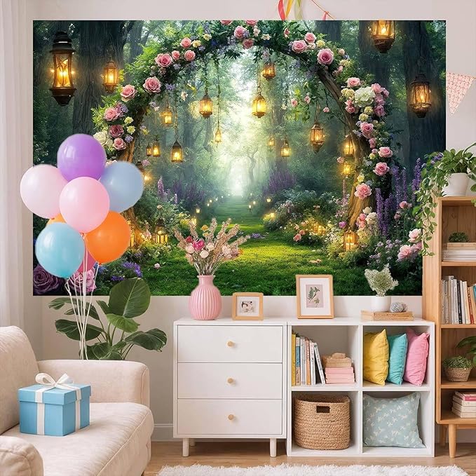 9x6ft Purple Flower Wedding Photography Backdrop Lavender Floral Wedding Bridal Photography Backdrop Anniversary Birthday Baby Shower Girl Party Banner Photo Booth Props Background Wall Decor