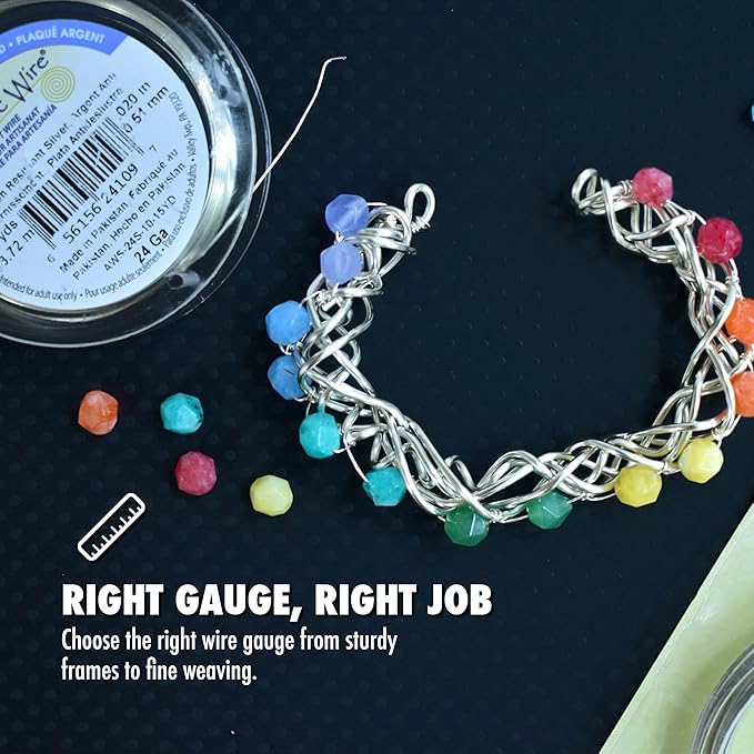 Artistic Wire, 18 Gauge Tarnish Resistant Colored Copper Craft Wire, Aqua, 10 yd