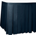 Ultimate Textile Pleat Polyester Fabric Table Skirt - Machine Washable Flame Resistant with Clips for Events, Weddings & Trade Shows, Cut & Sewn in Paterson, NJ - Wedgewood, 17' Box Pleat
