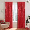 SquarePie Sequin Backdrop Curtain Non-Transparent Sparkly Background for Christmas Wedding Party 2FT x 8FT Red 2 Panel
